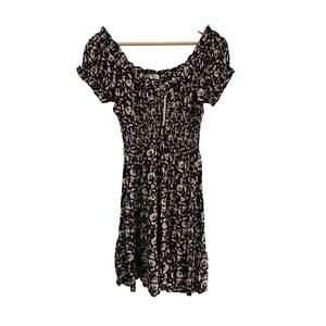 NWT Blush & Day Floral Off Shoulder Mini Dress Womens Medium Cottagecore Whimsy